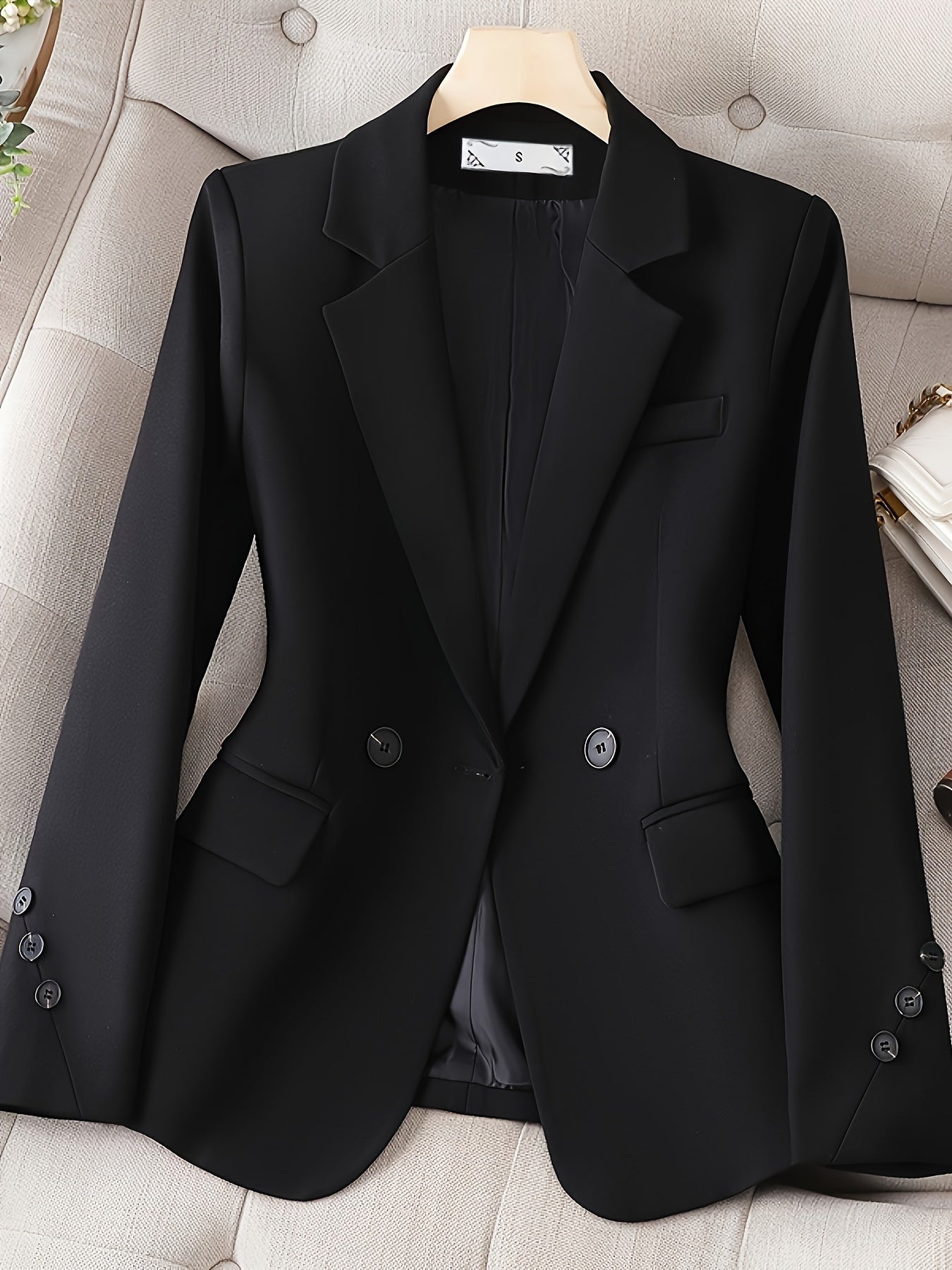 TailorCraft™ | Women's Classic Single-Button Blazer | Tailored Fit, Lightweight Fabric & Versatile Style