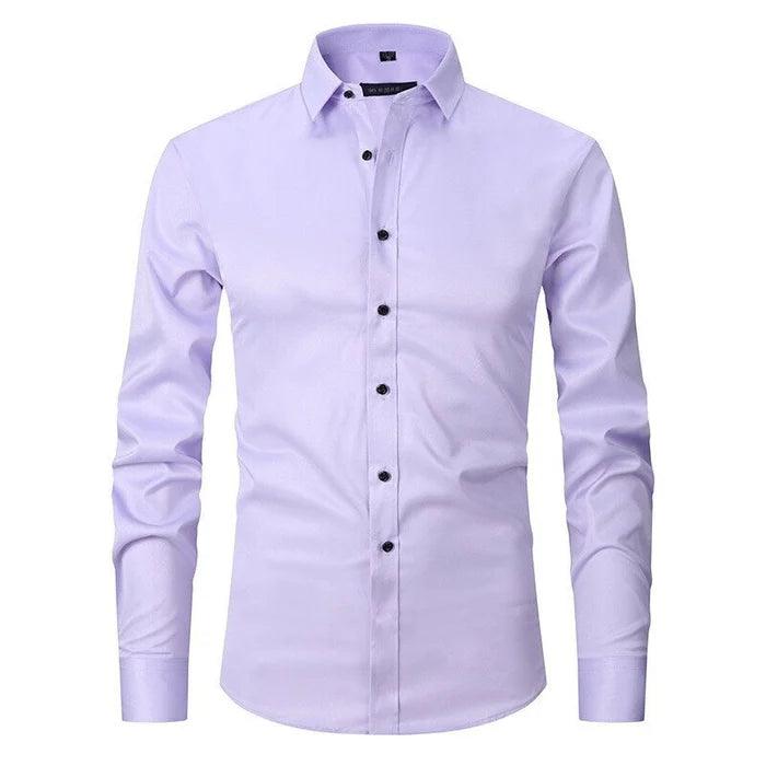 Dressy Max™ | Men's Wrinkle-Free Stretch Dress Shirt | Soft Cotton Blend, Tailored Fit & Moisture-Wicking Technology