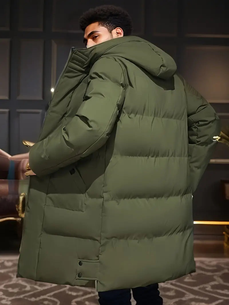 Quilted Haven™ | Men's Hooded Jacket | Loose Fit, Insulated Quilted Design & Warmth for Cold Weather