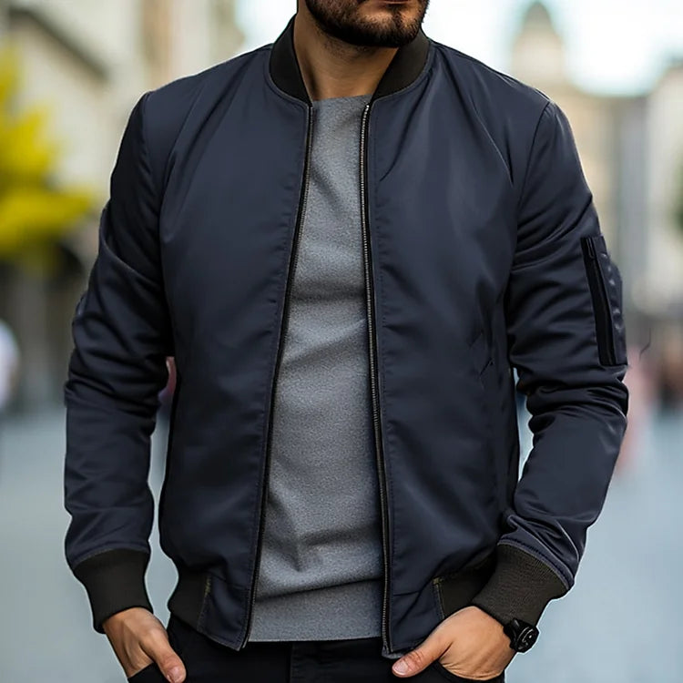 Bomber Luxe™ | Men's Summer Bomber Jacket | Lightweight Fabric, Zip Closure & Breathable Design