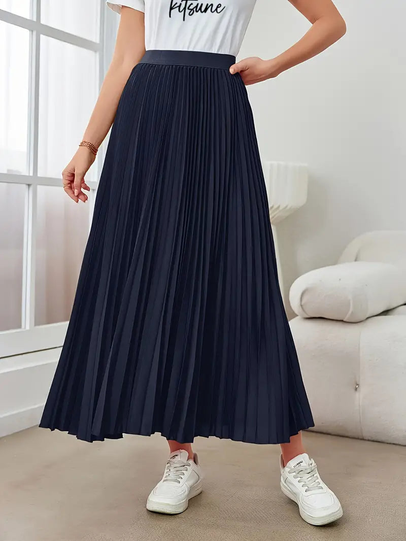 Pleat Luxe™ | Women's Long Pleated Skirt | Lightweight Fabric, High-Waisted Design & Flattering Silhouette