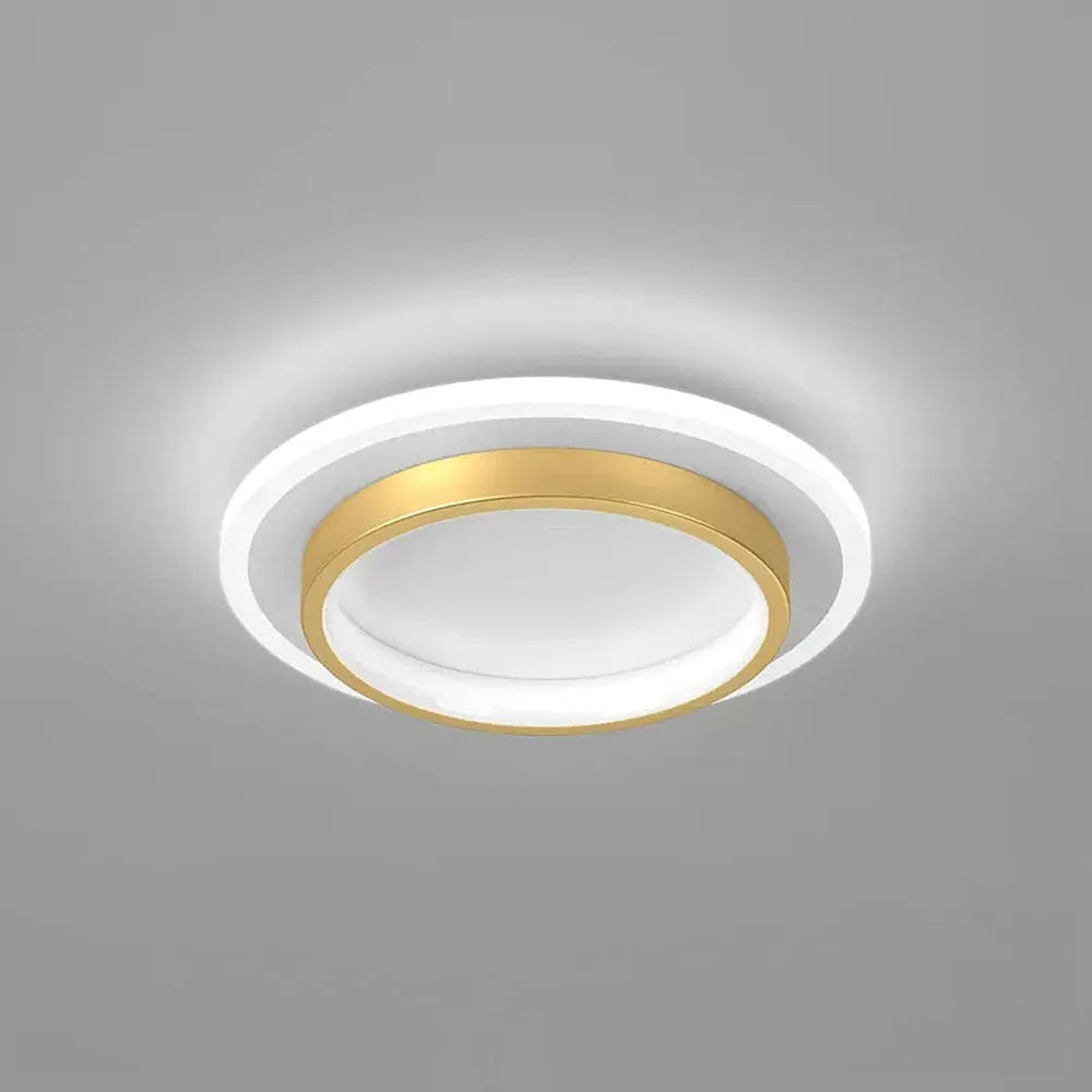 LED Flush Mount Ceiling Light 18W with 3CCT Color Temperature Adjustment - Black & White Fixture for Home & Office Lighting