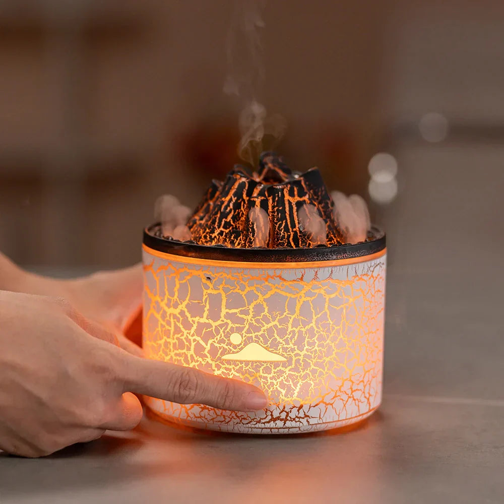 LED Volcano Humidifier with 7-Color Night Light for Home, Office & Bedroom Use