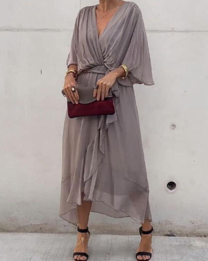 Flowy Belleza™ | Women's Crossed Midi Dress | Lightweight Fabric, Adjustable Straps & Flattering Silhouette