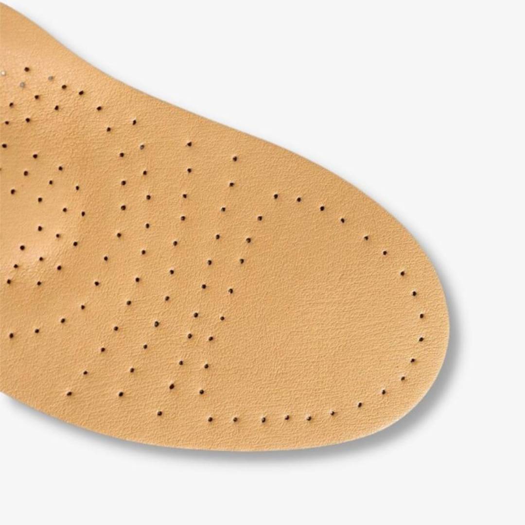 Orthopedic Leather Shoe Insoles for Arch Support, Shock Absorption & Foot Pain Relief - Moisture Wicking Comfort Insoles