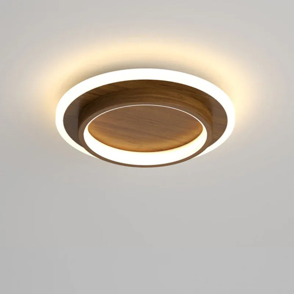 LED Flush Mount Ceiling Light 18W with 3CCT Color Temperature Adjustment - Black & White Fixture for Home & Office Lighting