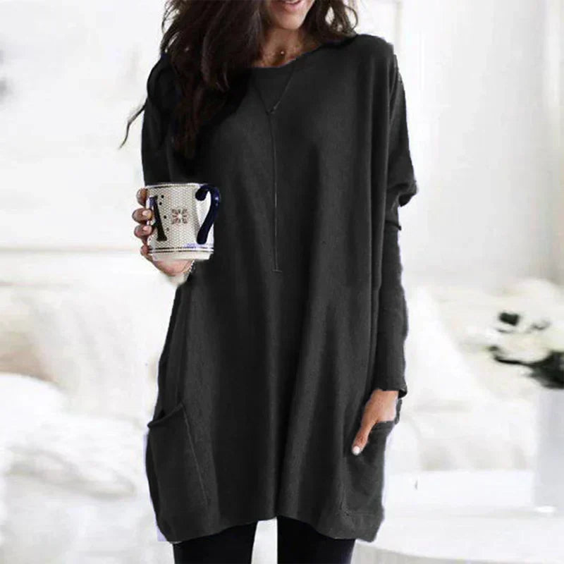 Cotton Bliss™ | Women's Oversized Tunic Sweater | Soft Cotton, Relaxed Fit, Cozy Design