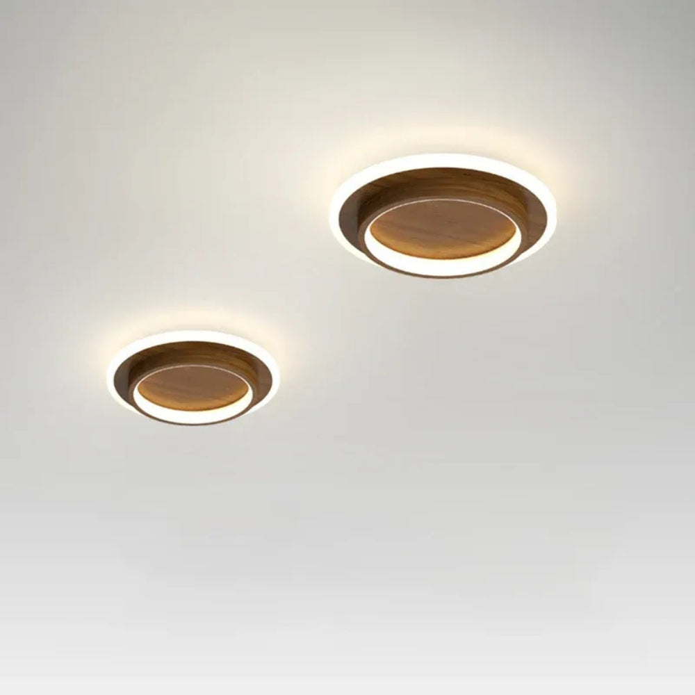 LED Flush Mount Ceiling Light 18W with 3CCT Color Temperature Adjustment - Black & White Fixture for Home & Office Lighting
