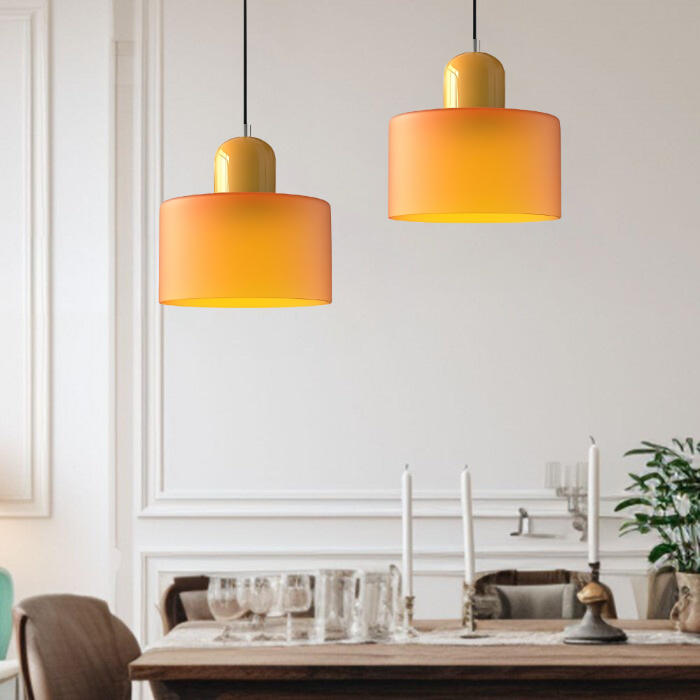Modern Cylindrical Pendant Light Fixture - Minimalist Design for Kitchen & Dining Spaces