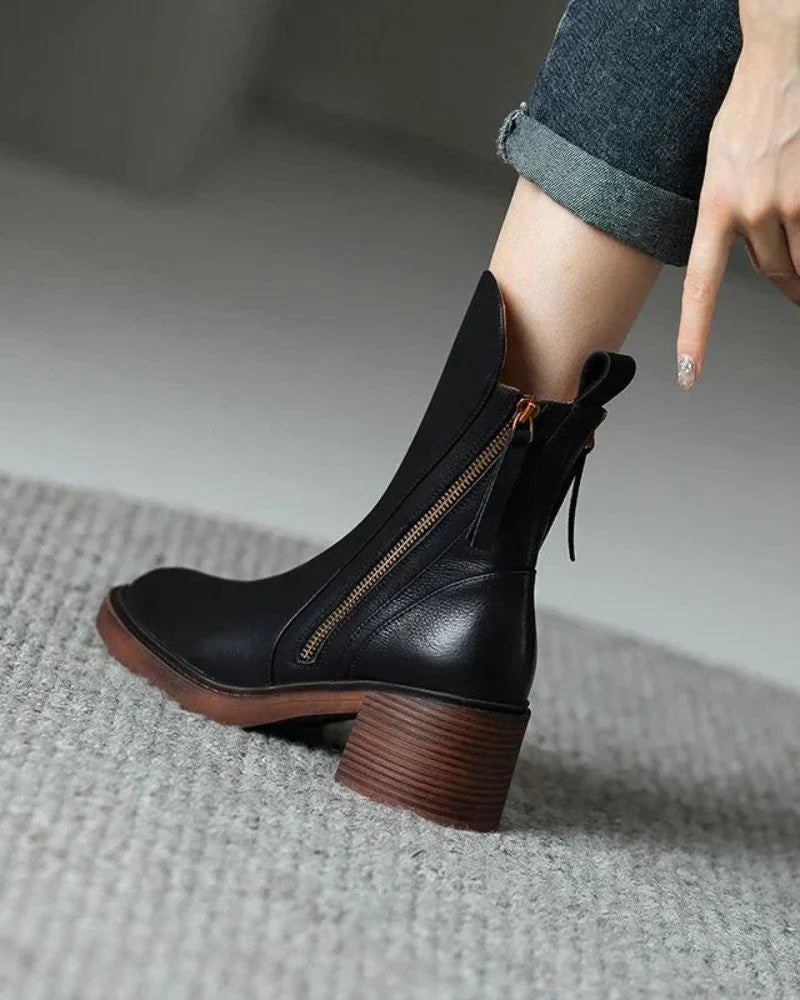 Leather Nova™ | Women's Leather Ankle Boots | Genuine Leather, Stylish Design & Comfortable Fit