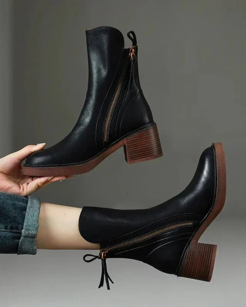 Leather Nova™ | Women's Leather Ankle Boots | Genuine Leather, Stylish Design & Comfortable Fit