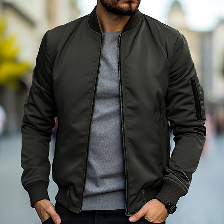 Bomber Luxe™ | Men's Summer Bomber Jacket | Lightweight Fabric, Zip Closure & Breathable Design