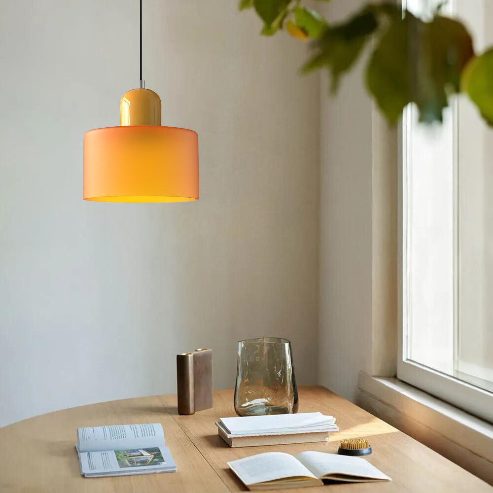 Modern Cylindrical Pendant Light Fixture - Minimalist Design for Kitchen & Dining Spaces