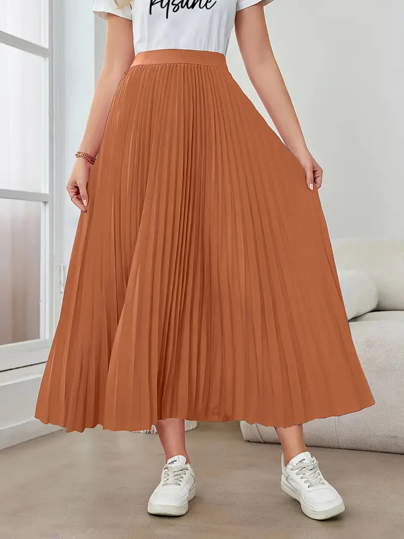 Pleat Luxe™ | Women's Long Pleated Skirt | Lightweight Fabric, High-Waisted Design & Flattering Silhouette