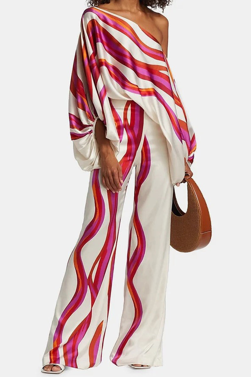 Jumpsuit Bella™ | Women's Off-Shoulder Long Sleeve Jumpsuit | Cinched Waist, Wide-Leg Design for Comfortable Fit