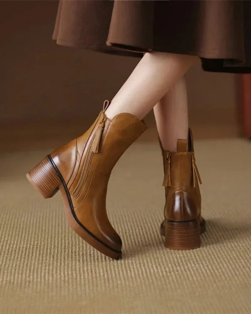 Leather Nova™ | Women's Leather Ankle Boots | Genuine Leather, Stylish Design & Comfortable Fit