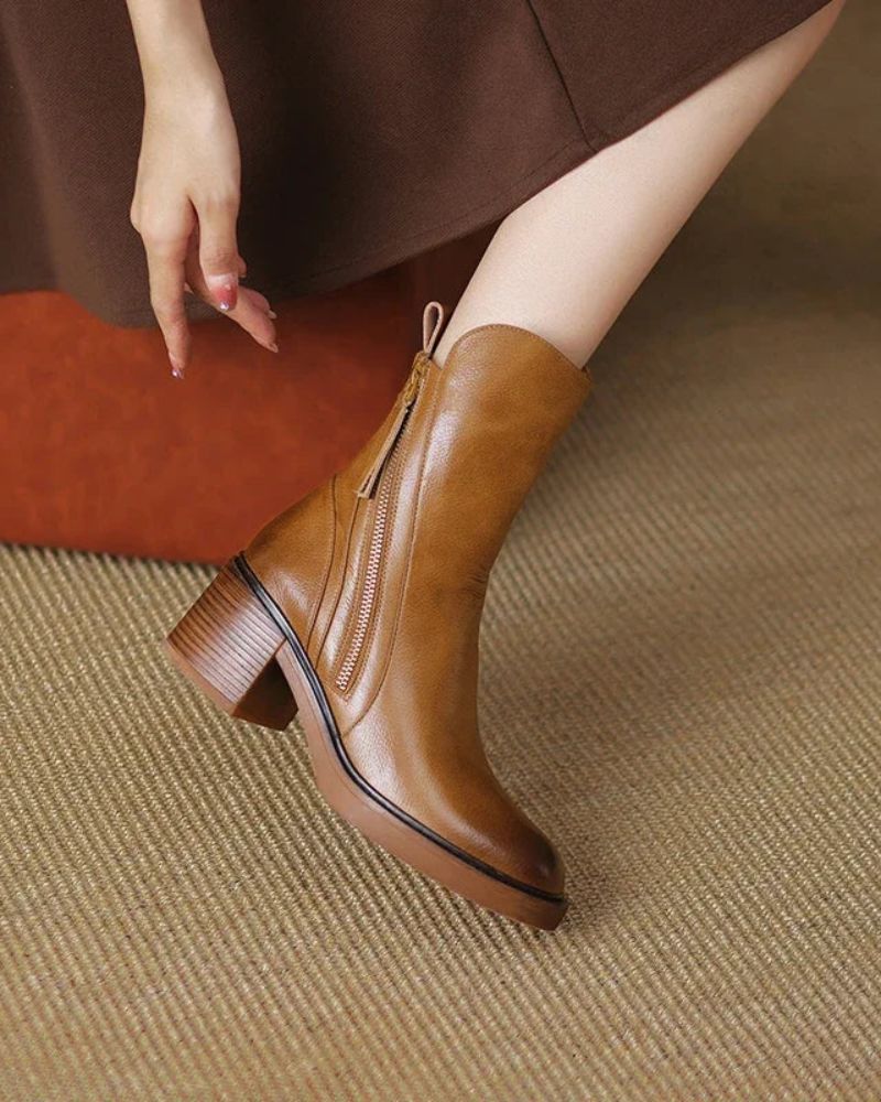 Leather Nova™ | Women's Leather Ankle Boots | Genuine Leather, Stylish Design & Comfortable Fit