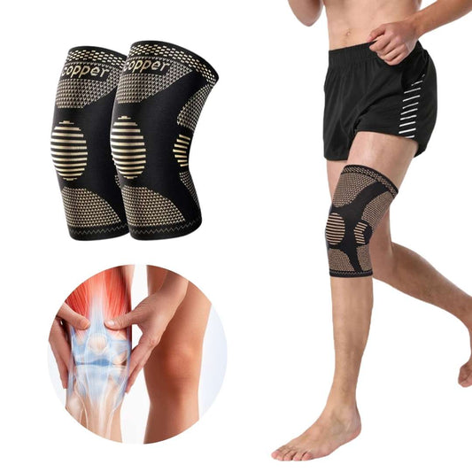 Knee Compression Sleeve for Pain Relief and Support | CopperFlex Design for Athletes, Arthritis, Seniors, and Injury Recovery