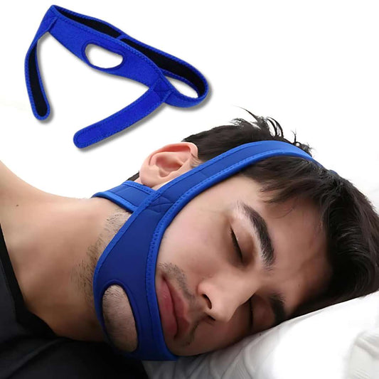 SleepSound Full Head Chin Strap for Snoring Relief & Sleep Apnea Support - Comfortable Nighttime Use for Better Sleep Quality