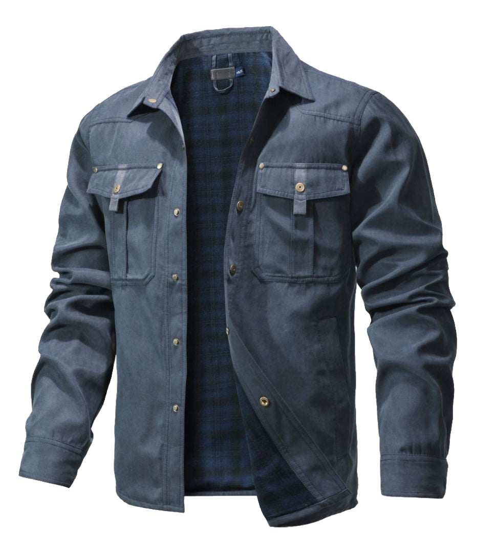 Flannel Max™ | Men's Casual Flannel Jacket | Soft Cotton Blend, Button-Up Front & Warm Lining