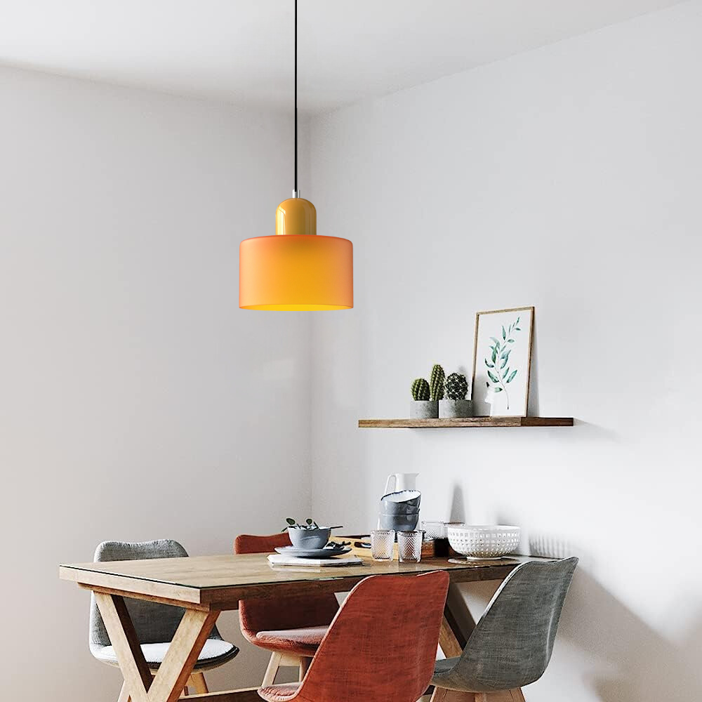 Modern Cylindrical Pendant Light Fixture - Minimalist Design for Kitchen & Dining Spaces