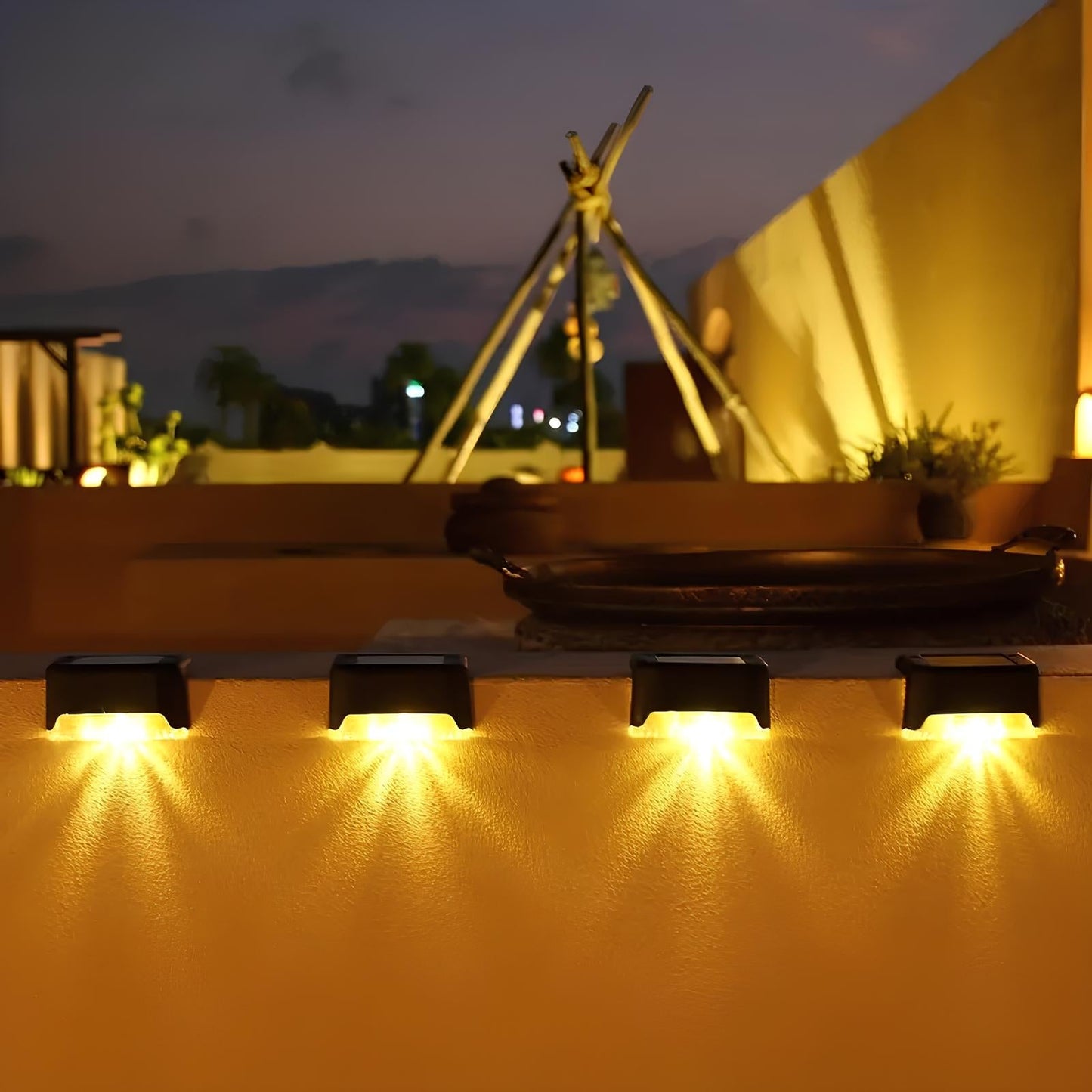 Solar LED Step Lights for Outdoor Pathway Illumination and Safety - Waterproof, Energy-Efficient Lighting for Steps and Walkways