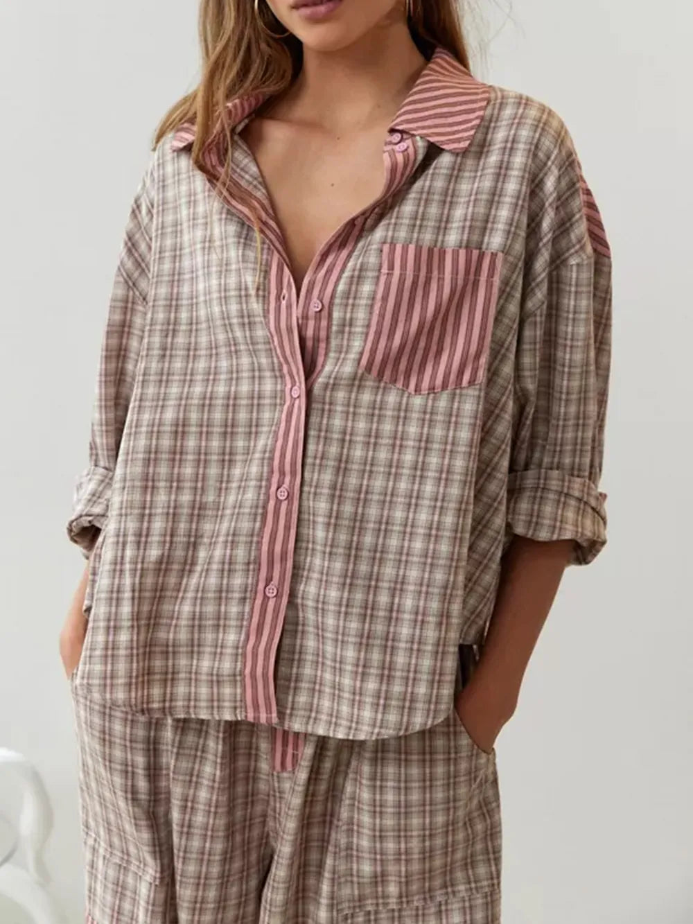 Pajama Bliss™ | Women's Two-Piece Pajama Set | Soft Cotton, Relaxed Fit & Stylish Print
