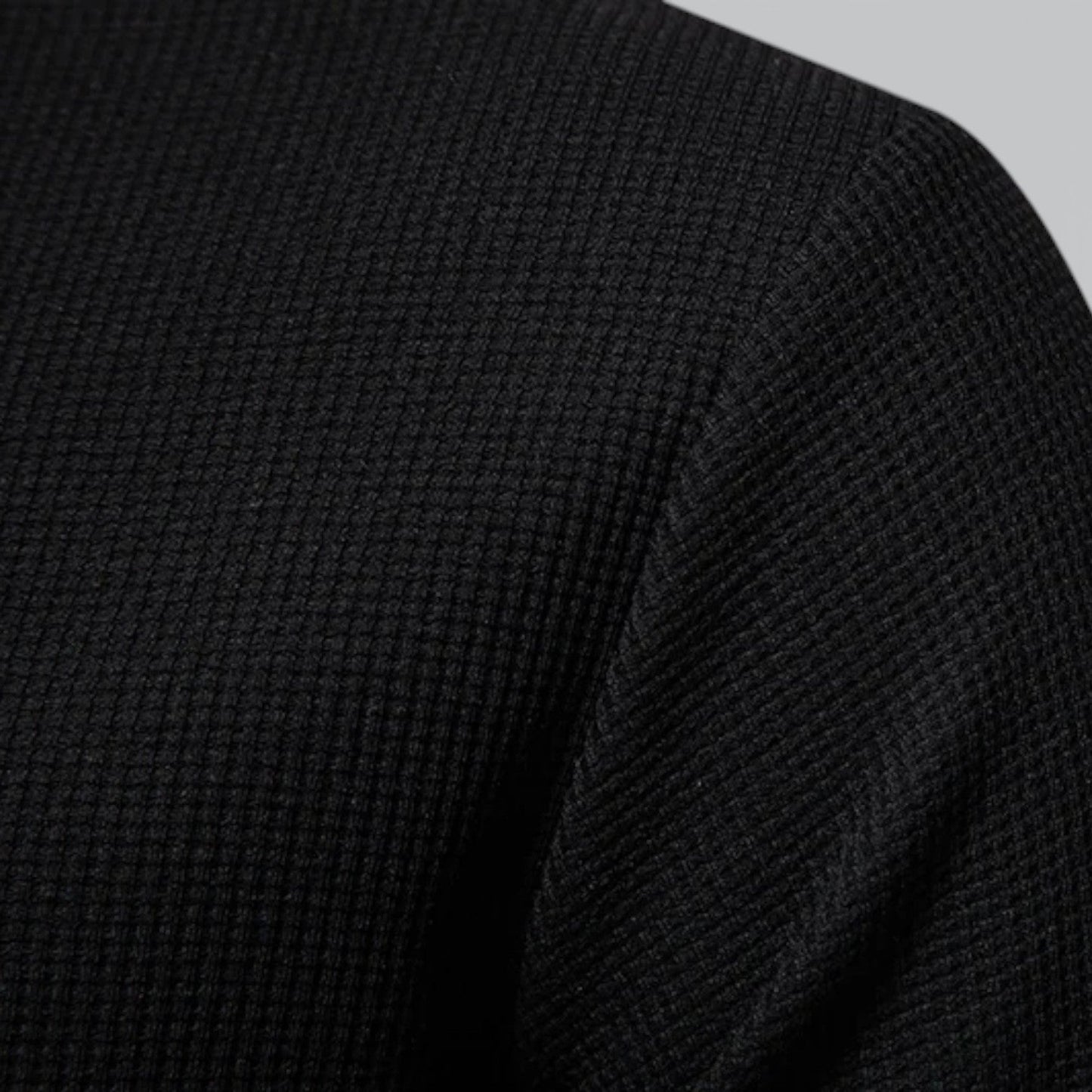 Waffle Henley Long Sleeve T-Shirt | Casual Cotton Shirt for Men | Lightweight, Breathable Fabric, Comfortable Fit