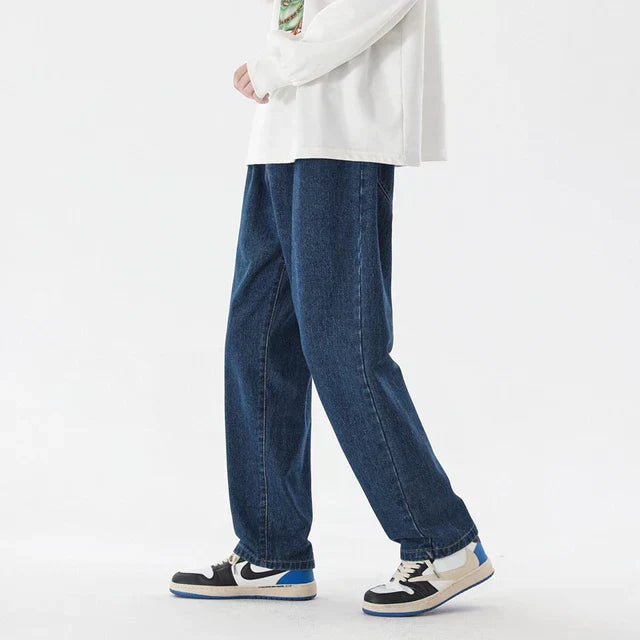 DenimCraft™ | Men's Straight Leg Denim Jeans | Relaxed Fit, Durable Fabric for Everyday Wear