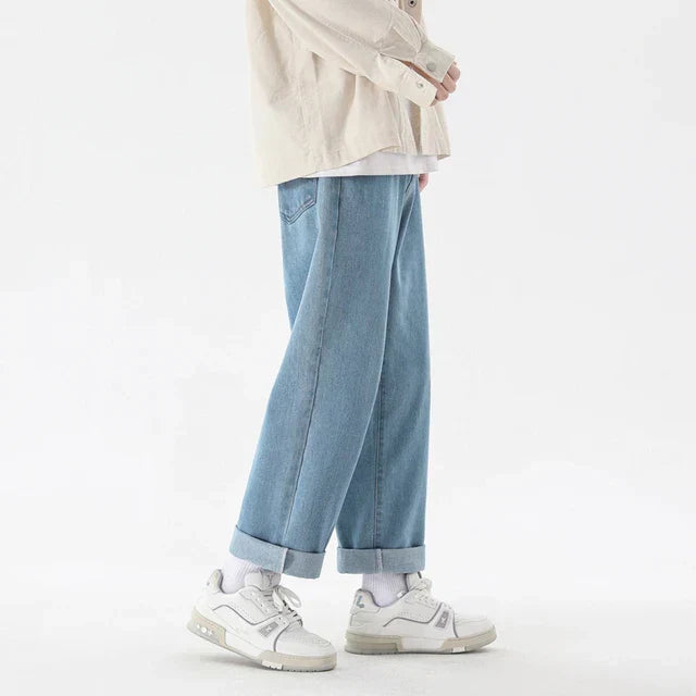 DenimCraft™ | Men's Straight Leg Denim Jeans | Relaxed Fit, Durable Fabric for Everyday Wear