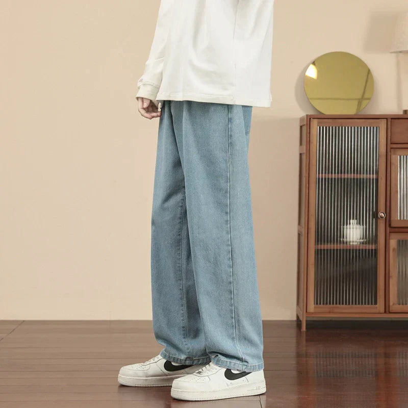 DenimCraft™ | Men's Straight Leg Denim Jeans | Relaxed Fit, Durable Fabric for Everyday Wear