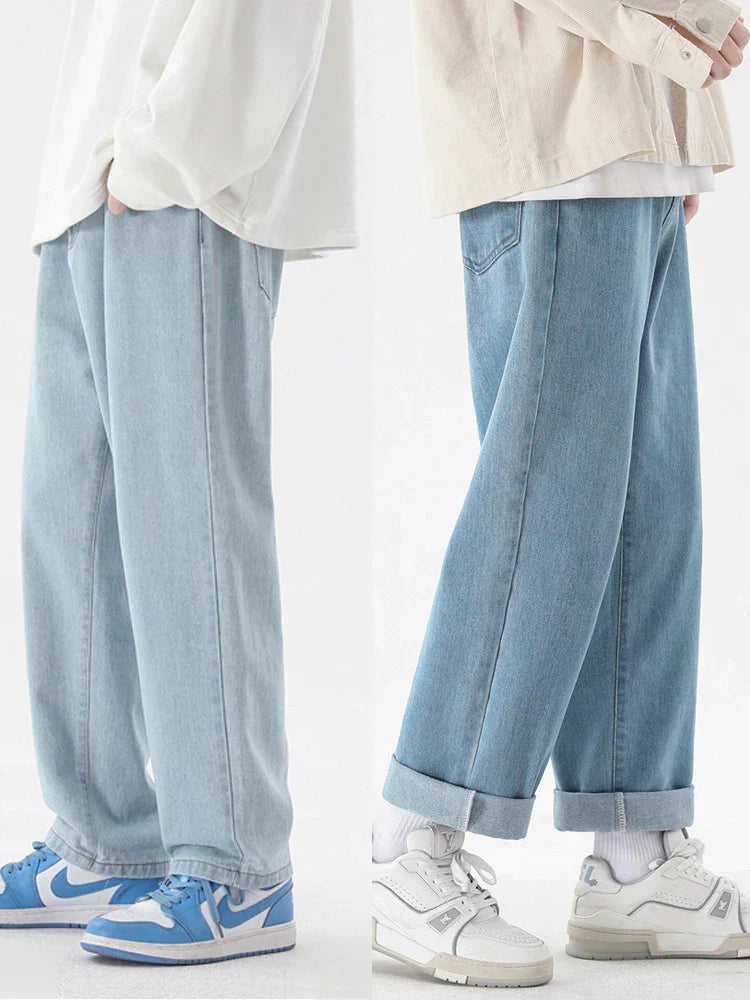 DenimCraft™ | Men's Straight Leg Denim Jeans | Relaxed Fit, Durable Fabric for Everyday Wear
