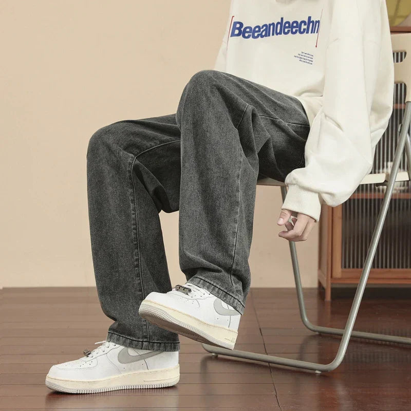 DenimCraft™ | Men's Straight Leg Denim Jeans | Relaxed Fit, Durable Fabric for Everyday Wear
