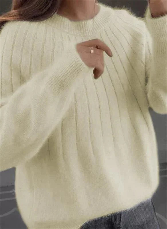 CozyNest™ | Women's Fluffy Cashmere-Like Knitted Jumper | Soft Fabric, Warm & Comfortable Design