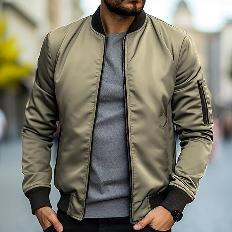 Bomber Luxe™ | Men's Summer Bomber Jacket | Lightweight Fabric, Zip Closure & Breathable Design
