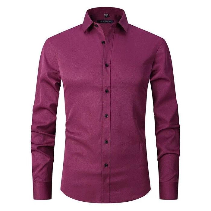 Dressy Max™ | Men's Wrinkle-Free Stretch Dress Shirt | Soft Cotton Blend, Tailored Fit & Moisture-Wicking Technology