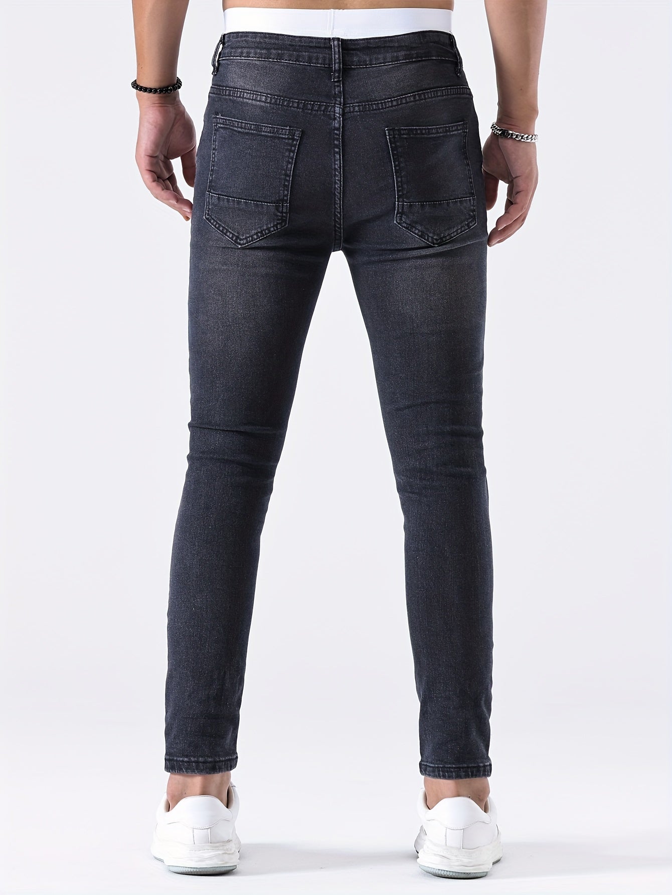 Denim Vortex™ | Men's Distressed Skinny Jeans | Ripped Design, Tapered Fit, Casual Streetwear Style