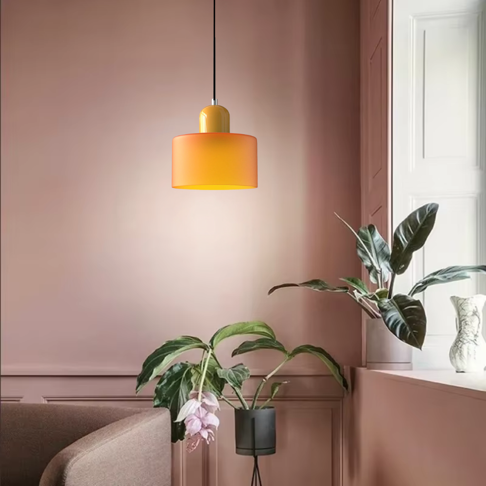 Modern Cylindrical Pendant Light Fixture - Minimalist Design for Kitchen & Dining Spaces