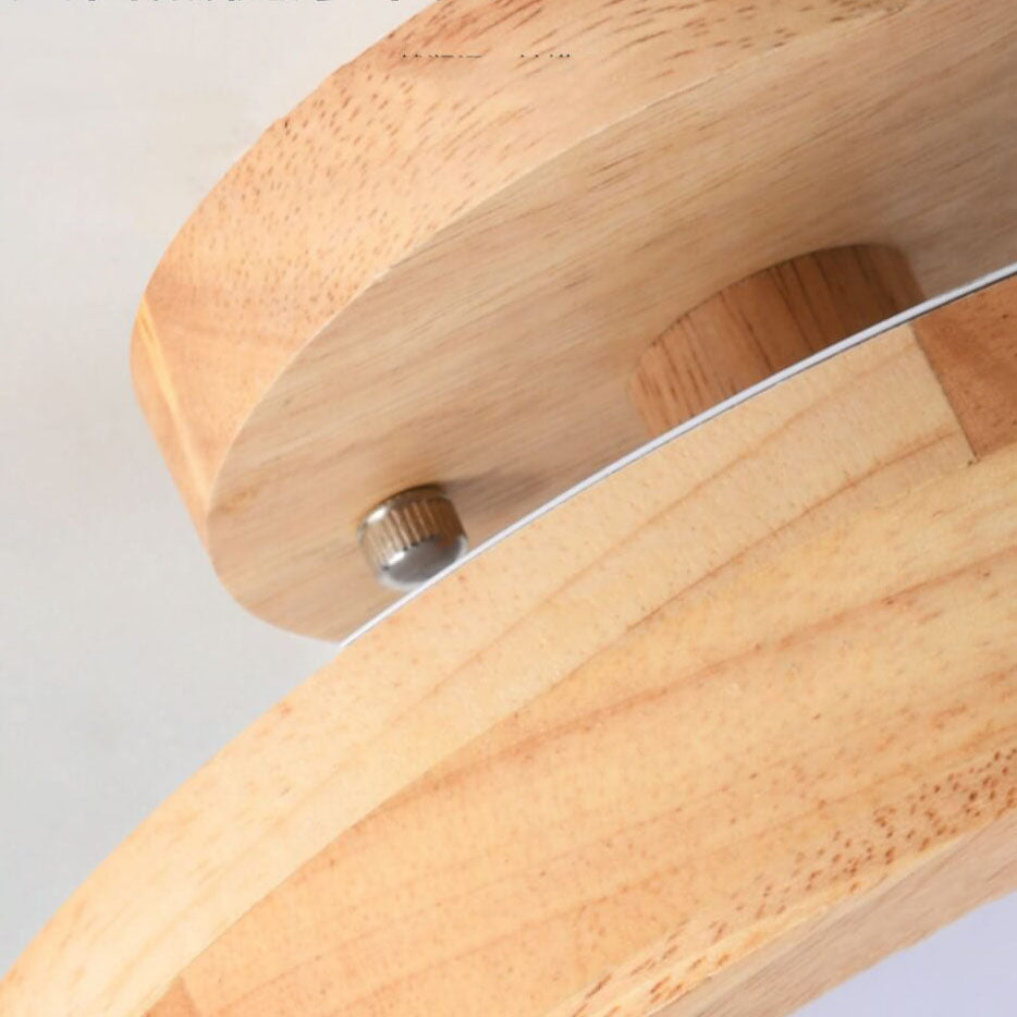 LED Semi-Flush Mount Ceiling Light - Nordic Log Design for Living Room & Entryway Lighting