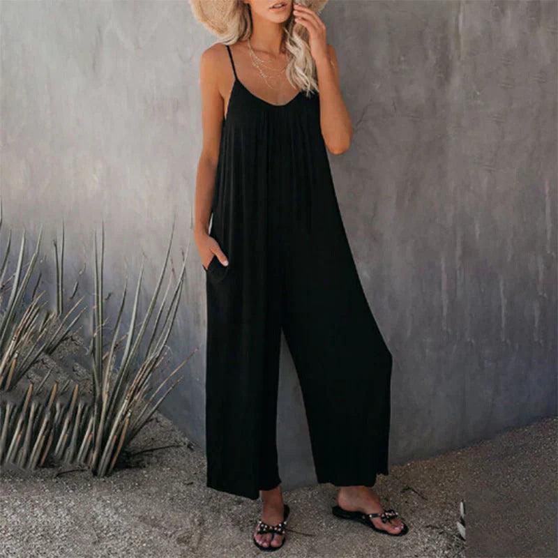Jumpsuit Bella™ | Women's Sleeveless Loose Jumpsuit | Lightweight Fabric, Side Pockets & Relaxed Fit