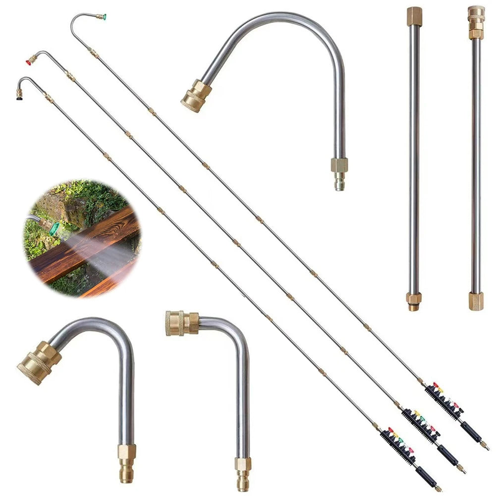 4000 PSI Telescopic Gutter Cleaner – High-Pressure Washer Wand with Extension Lance for Roofs, Walls, and Drains