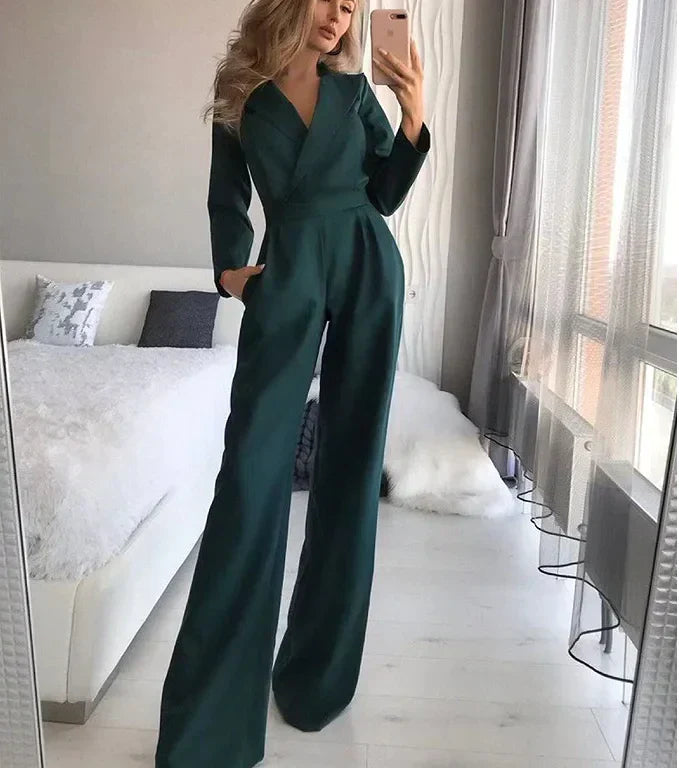 ChicAura™ | Women's Refined Jumpsuit | Lightweight Fabric, Tailored Fit & Stylish Design
