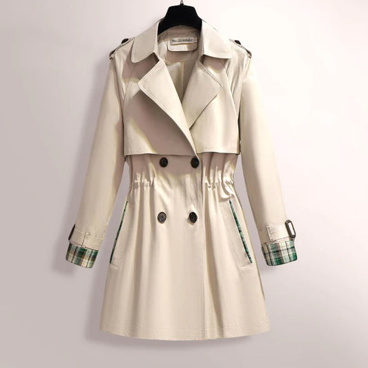 Trench Luxe™ | Women's Elegant Trench Coat | Water-Resistant Fabric, Double-Breasted Design & Adjustable Belt