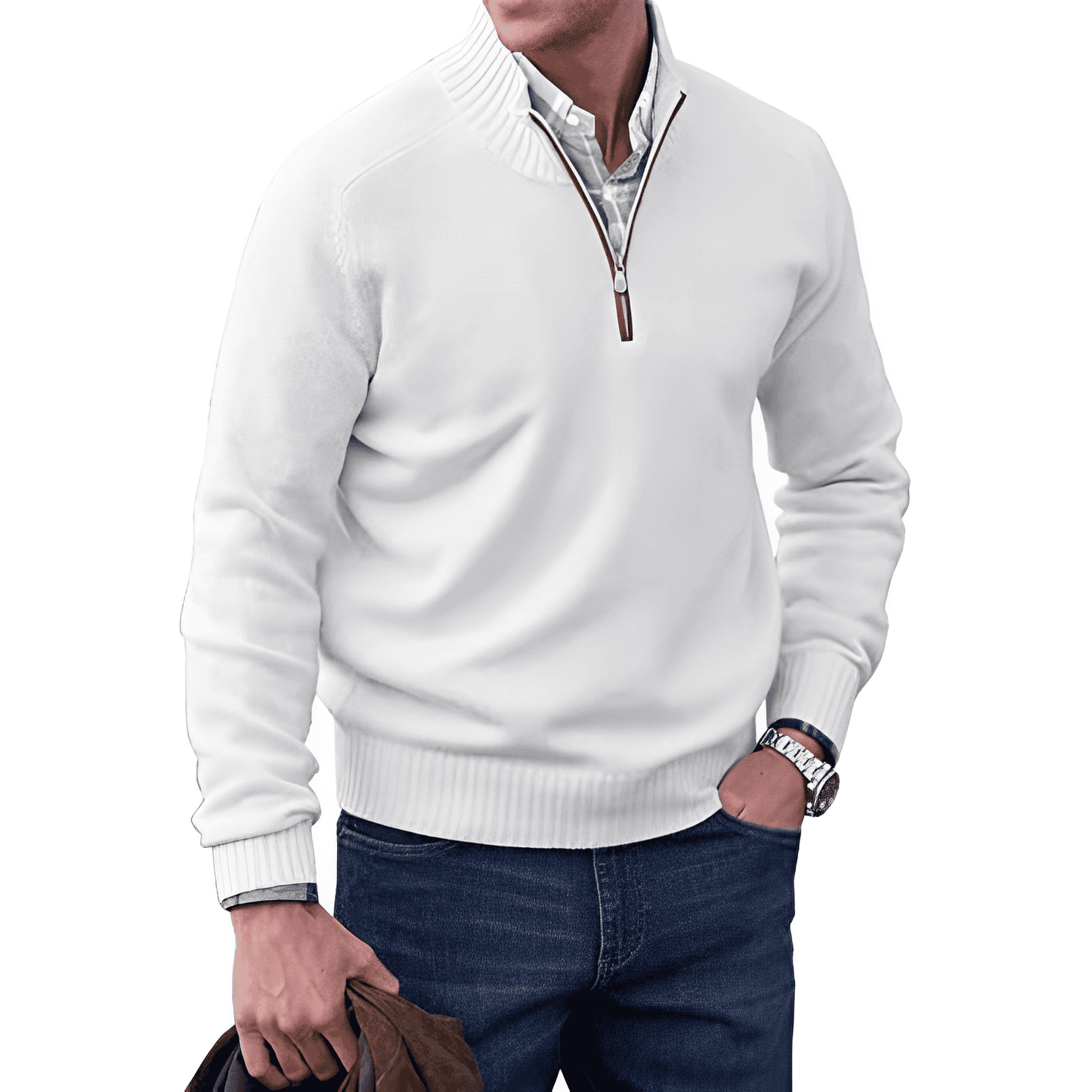 Sweater Luxe™ | Men's Comfortable Long Sleeve Sweater | Soft Knit Fabric, Relaxed Fit & Breathable Design