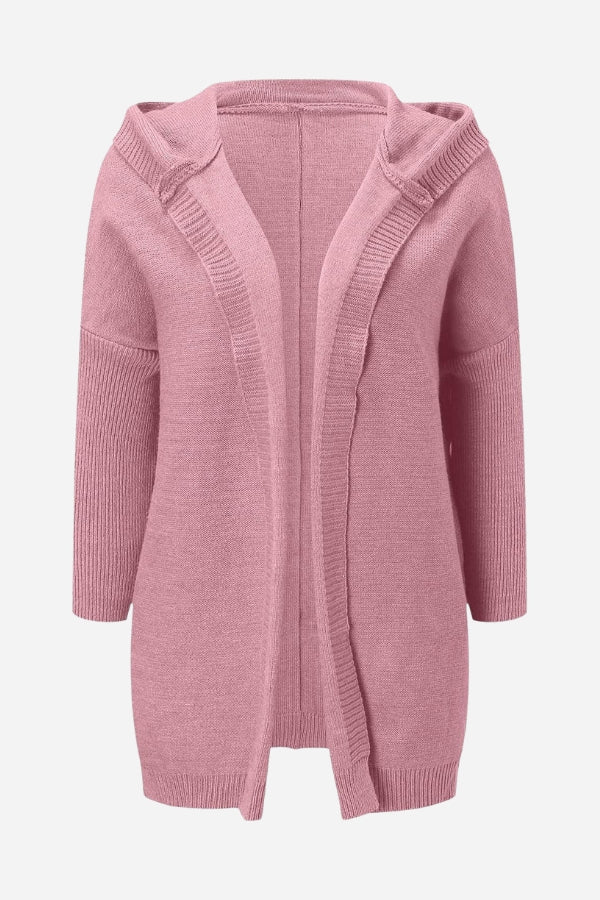 Knit Aura™ | Women's Knitted Hooded Coat | Soft Acrylic, Cozy Design & Warmth for Cold Weather