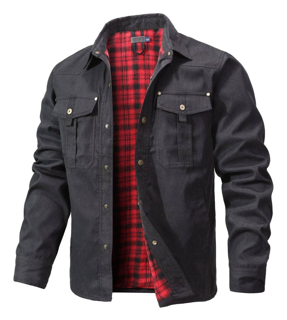 Flannel Max™ | Men's Casual Flannel Jacket | Soft Cotton Blend, Button-Up Front & Warm Lining
