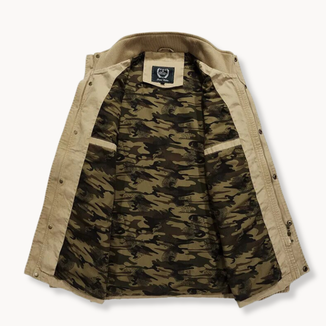 Nordrak | Mens Army Cargo Jacket Lightweight Cotton Utility Field Coat for Summer Travel & Outdoor Fashion