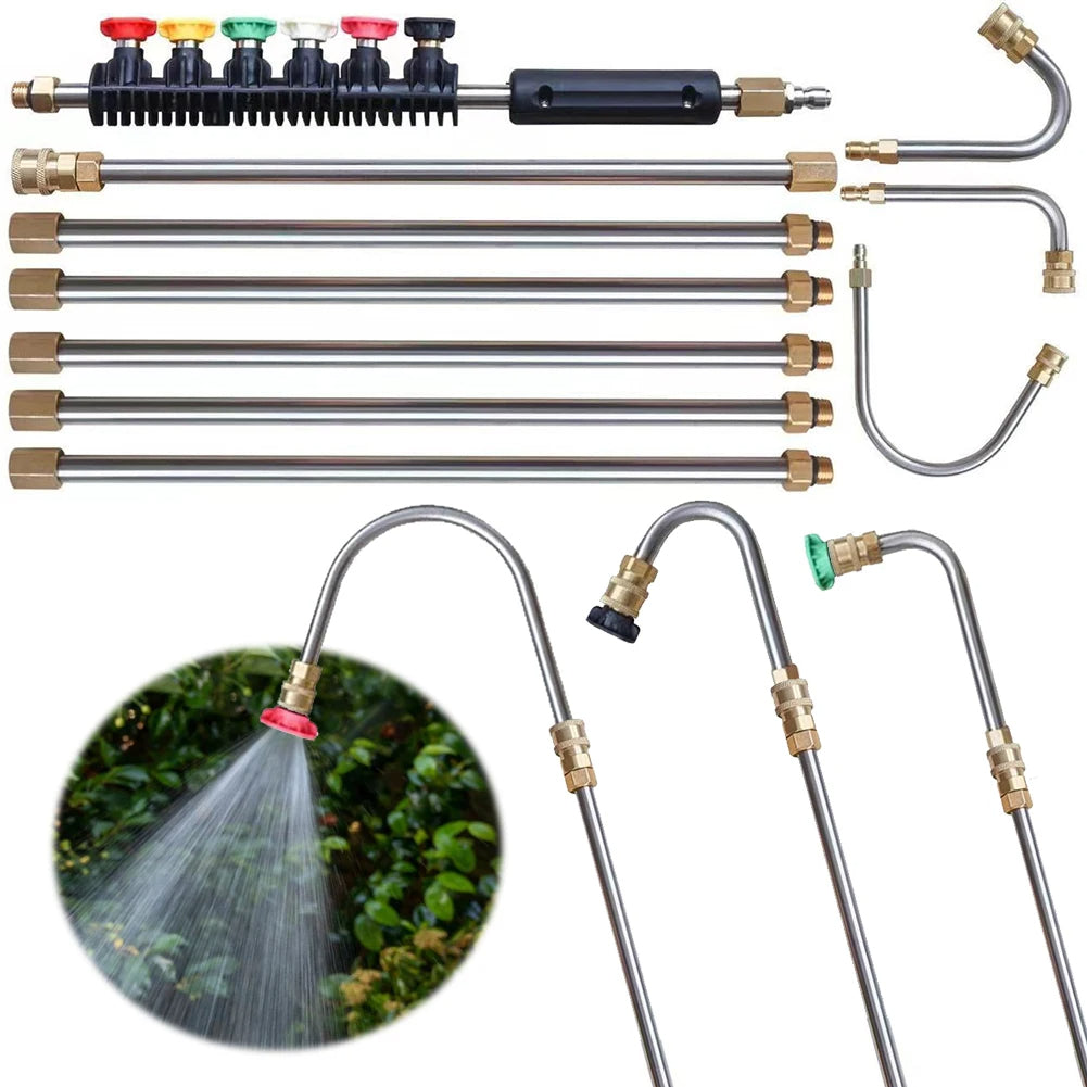 4000 PSI Telescopic Gutter Cleaner – High-Pressure Washer Wand with Extension Lance for Roofs, Walls, and Drains