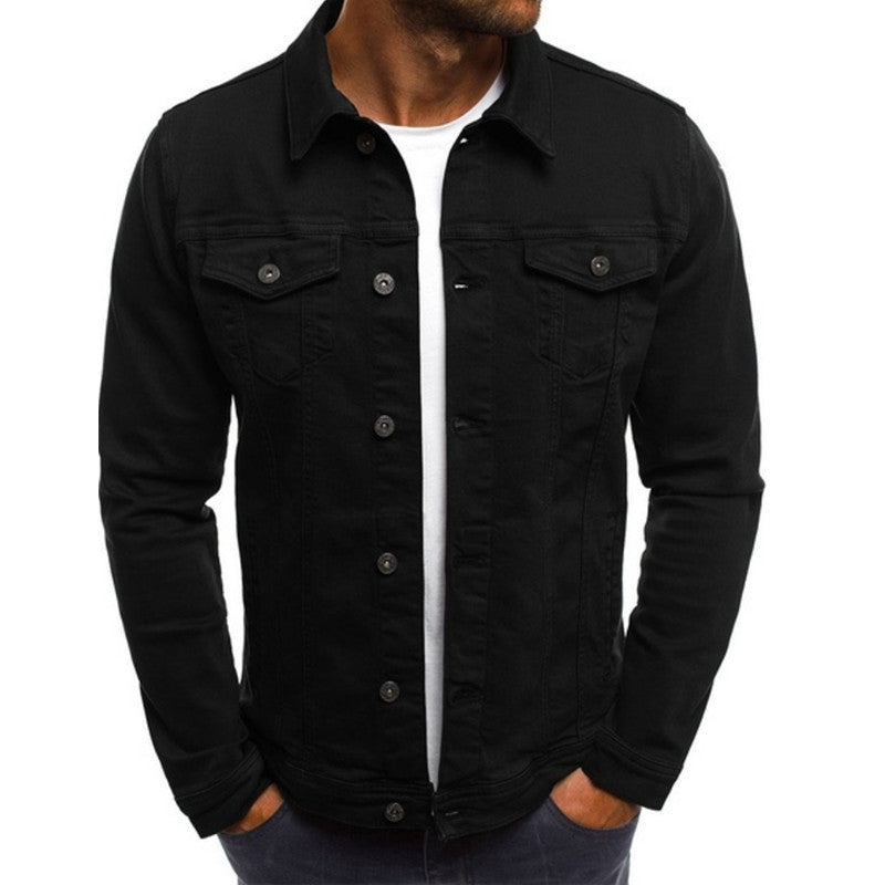Raveston | Mens Denim Jacket Slim Fit Trucker Style Jean Coat for Streetwear, Casual Outfits & Vintage Layering