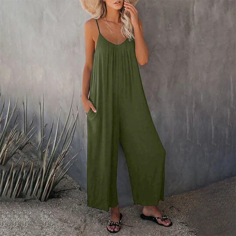 Jumpsuit Bella™ | Women's Sleeveless Loose Jumpsuit | Lightweight Fabric, Side Pockets & Relaxed Fit